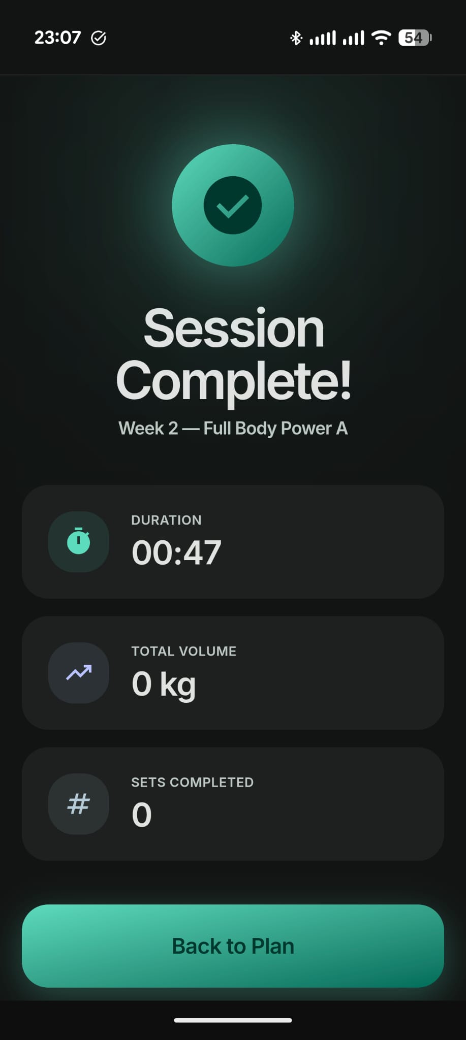 Session complete